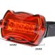 Waterproof IP65 5 red led bike tail light 6 mode cycling lamp AAA battery